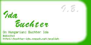 ida buchter business card
